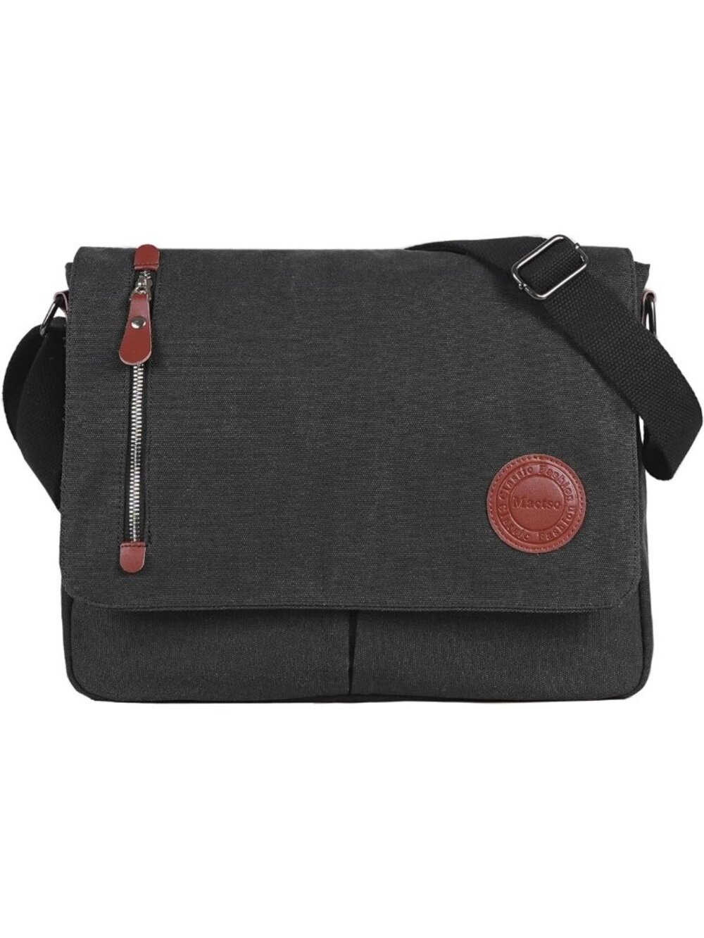 Vintage Canvas Messenger Bag, 13.5" Laptop Satchel, Crossbody Shoulder Bag for